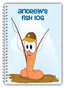 A5 PERSONALISED FISHING LOG BOOK/ FISHING DIARY/ FISHING GIFT PERSONALISED/01 - Picture 1 of 3