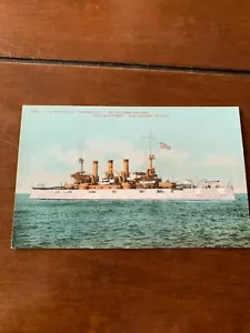 Vintage Postcard U.S. Battleship Connecticut #1268 - Picture 1 of 4