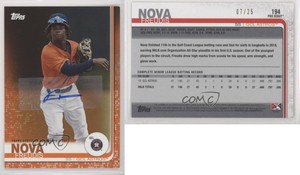 2019 Topps Pro Debut Orange Auto /25 Freudis Nova #194 Auto