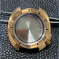 Real Bronze 46mm 200m Diving Watch Case Fit NH35A Sapphire Glass Anti-reflective