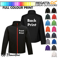 Personalised Regatta Softshell Jacket Custom Printed Fleece Zip Coat Workwear