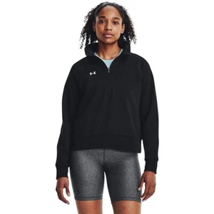New Under Armour Essential Fleece Half Zip Black Women’s Large NWT - Picture 1 of 6