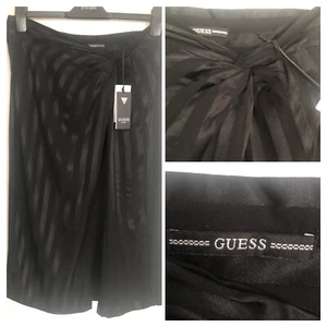 Guess Black Midi Office Skirt Split Front Zip closure size L/ UK 12-RRP 89.9EUR - Picture 1 of 16