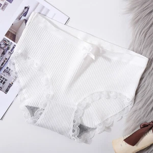 Womens Cotton Knickers Ladies Sexy Lace Bikini Underwear Seamless Panties Solid↕ - Picture 1 of 32