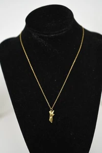 Daphna 14K Gold Tree Trunk Branch Pendant 17" Chain - Picture 1 of 17
