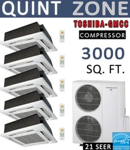 60k BTU Ductless Mini Split Air Condition Heat Pump 12kx5 CEILING CAS/No lineset - Picture 1 of 5