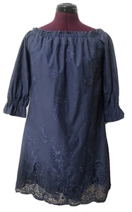 ABERCROMBIE & FITCH BLUE COTTON DRESS HIPPIE BOHO STYLE SIZE EXTRA SMALL - Picture 1 of 3