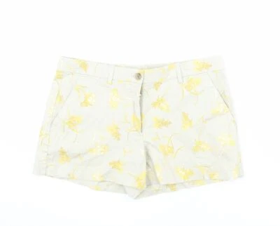 Gap Womens Green Floral Cotton Blend Hot Pants Size 6 L3 Reg - Image 1 of 4