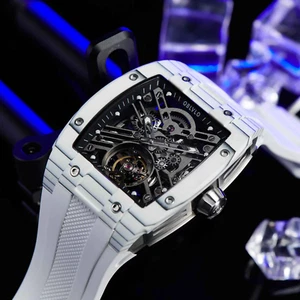 OBLVLO Luxus Herrenuhr – Automatik / Carbon / Skelett / Sportlich / Wasserdicht - Bild 1 von 7
