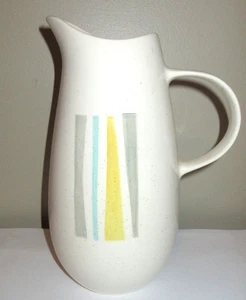 Vtg Metlox Pitcher Anytime Vernon Ware 40 Oz MCM Pottery 1956 9.75" CA Retro Mod - Picture 1 of 6
