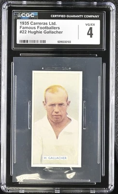 HUGHIE GALLACHER 1935 CARRERAS FUTBOLISTAS FAMOSOS #22 CGC 4 HOF Foto 1 de 2