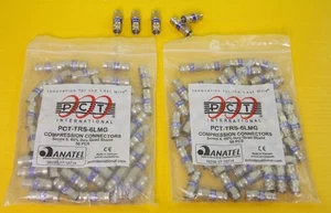 PCT TRS-6LMG RG6 Coaxial Cable Compression Connectors PCT-TRS-6LMG (QTY 100) - Foto 1 di 3