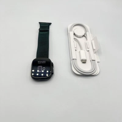 Apple Watch Ultra 2 2nd 49mm Black With Dark Green Alpine Loop - Very Good - Image 1 of 4