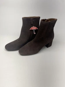 Blondo Boots Womens Size 9.5 Brown Waterproof Leather Suede Block Heel Ankle Zip - Picture 1 of 8