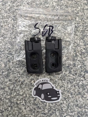 Mazda Miata 90-05 OEM NA NB Front Hard Soft Top Striker Plates Pair - Image 1 of 3
