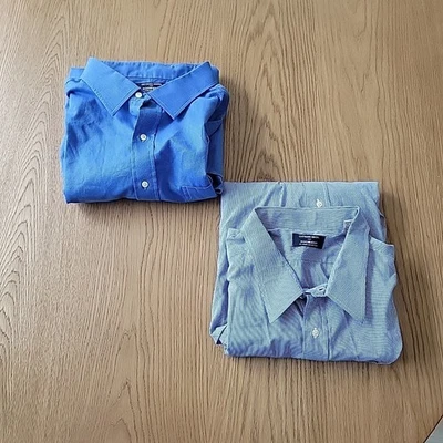 Lot of 2 Vintage Gitman Brothers Shirt Men's 20 35 Button Down Blue Checks USA - Image 1 of 4