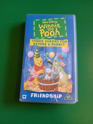 Winnie The Pooh VHS Three Cheers For Eeyore And Rabbit Walt Disney Video TESTED - Image 1 of 3