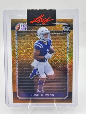2023 Leaf Pro Set Josh Downs 1/1 Pre-Production Proof Gold Colts Rookie - Image 1 of 2