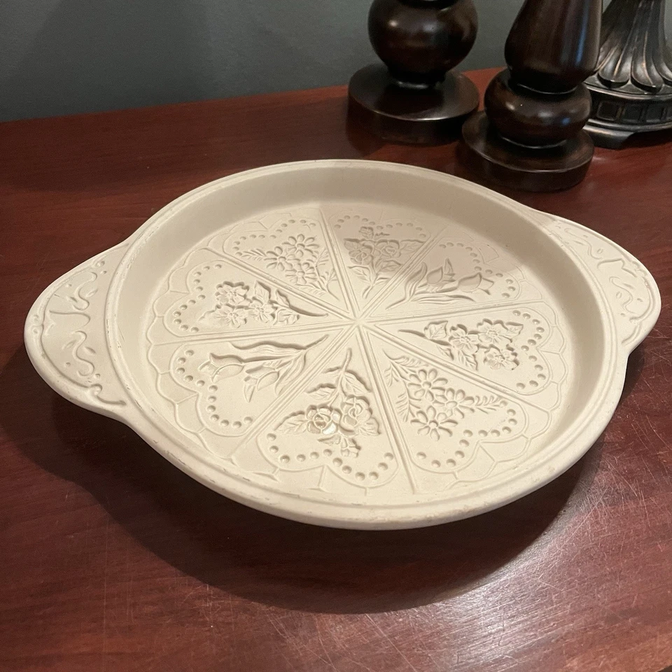 Cardo Vintage 1990 Bolso Marrón Arte Galletas Pan Corto Molde Gres Bandeja para Hornear Foto 1 de 4