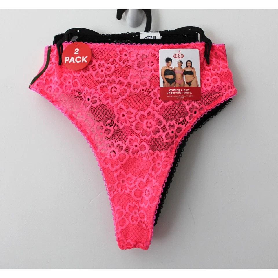 Parade Womens Lace Thong Underwear Multicolor 2-Pack Size M