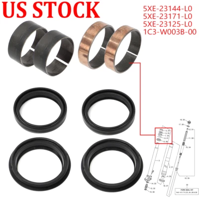 Fork Oil Seal Kit Dust Seals Kit For Yamaha YZ125 YZ450F YZ250 WR250F YZ125 US - Image 1 of 4
