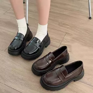 Japanese Girls Slip On JK Uniform Shoes School Casual Mary Janes Round Toe Shoes - Picture 1 of 7