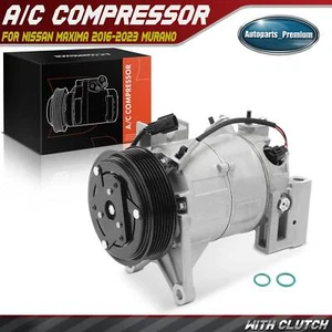 A/C Compressor with Clutch for Nissan Maxima Murano 2015-2023 V6 3.5L 6SBH14C - Picture 1 of 9
