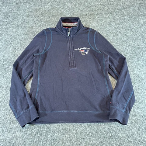 New England Patriots Sweatshirt Womens Small Blue TOMMY BAHAMA Pullover S Cover