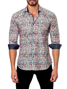 JARED LANG MULTICOLOR MOSIAC SHIRT (SIZE 2XL) NWT - Picture 1 of 4