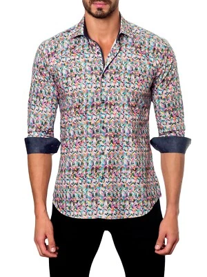 JARED LANG MULTICOLOR MOSIAC SHIRT (SIZE 2XL) NWT - Image 1 of 4