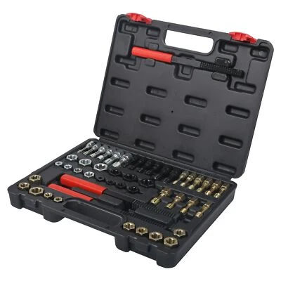 49PCS Thread Repair Chaser Tool Metric Thread Restorer Rethreading Tap Die Kit - Image 1 of 4