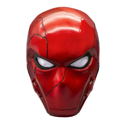 Red Hood Mask Batman Robin Cosplay Helmet Resin Halloween Cos Prop - Image 1 of 4