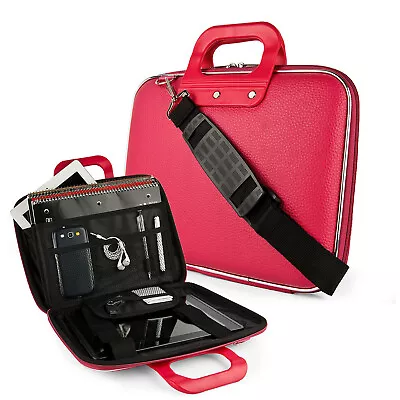 Pink Faux Leather Tablet Case School Laptop Bag For 10" Lenovo Tab M10 FHD Plus - Image 1 of 4