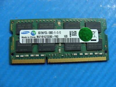 Dell 5737 Samsung 8GB 2Rx8 PC3L-12800S SO-DIMM Memory RAM M471B1G73DB0-YK0 - Image 1 of 2