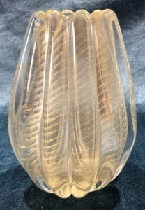 Murano Barovier & Toso Cordonato D Oro Gold Leaf Vase Circa 1950's  VERY RARE - Bild 1 von 7