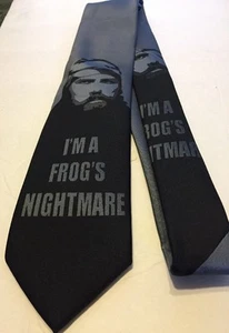 Corbata de cuello Duck Dynasty para hombre nueva negra gris cuello rojo nueva pesadilla de I'm a Frog's - Imagen 1 de 2