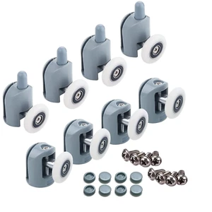 Set Di 8 Rulli per Porta Doccia, Guide per Porta Doccia Singole, Ruote, Puleggia - Foto 1 di 8