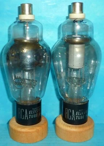2 RCA 866A Rectifier Tubes Test Good Foil D Getter - Picture 1 of 2