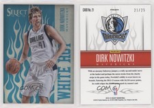 2012-13 Panini Select Stars White Hot Silver Prizm /25 Dirk Nowitzki #21 HOF