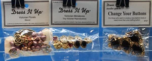 VINTAGE DRESS IT UP DECORATIVE BUTTONS 3 pks VICTORIAN TREASURES SEALED - Picture 1 of 1