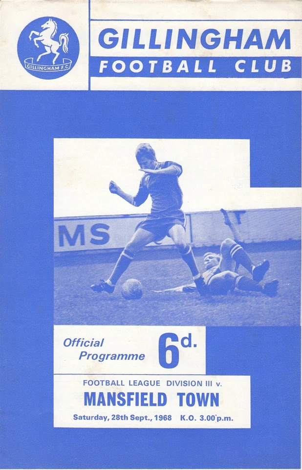 Gillingham v Mansfield Town 1968/9 (28 Sep) - Image 1 of 1