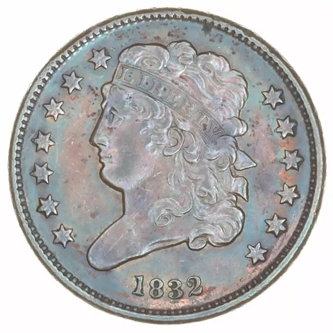 1832 Classic Head Half Cent- AU Cover