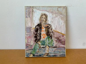 Mädchen Porträt Impasto Ölgemälde auf Leinwand Original Weibliches Figur Gemälde - Bild 1 von 9