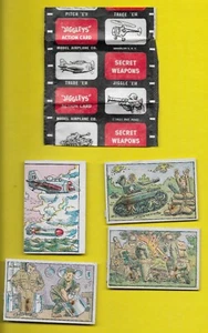 Tarjetas coleccionables R775-2 1950 serie militar de Jiggleys... Lote C... 4 tarjetas - Imagen 1 de 2