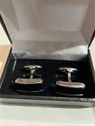 My ritual Silver Tone and Black Agate Cufflinks weddings business prom formal