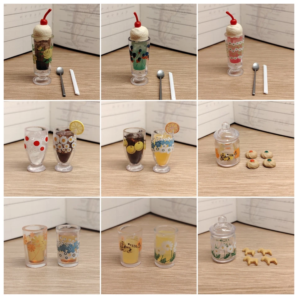 Kenelephant Miniature TUMBLER GLASS COOKIE JAR SUNDAE Barbie Kitchen YOU PICK - Image 1 of 1