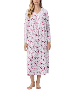 New $70 Eileen West ROSE BOUQUET Sweater Knit Long Sleeve Ballet Nightgown Sz XL - Picture 1 of 6