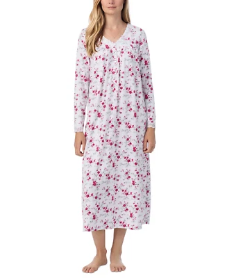 Nuevo $70 Eileen West ROSE BOUQUET Suéter Tejido Manga Larga Ballet Camisón Talla XL Foto 1 de 4