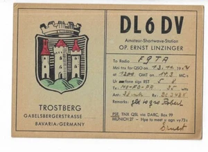 QSL CARD AMATEUR RADIO GERMANY - Picture 1 of 2