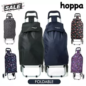 Hoppa Folding Shopping Cart Trolley Bag Wheeled Trolley - HUGE 47L/57L - Picture 1 of 48